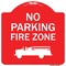 Signmission No Parking Fire Zone With Graphic Heavy-Gauge Aluminum Architectural Sign, 18" x 18", RW-1818-9818 A-DES-RW-1818-9818 - alternate 1